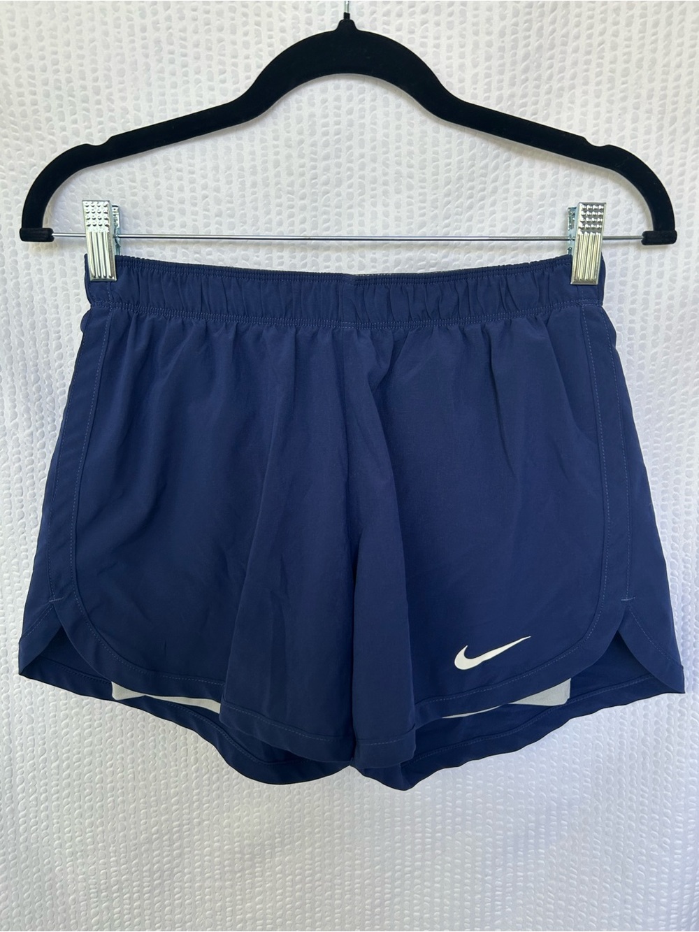 Nike Dri-Fit Navy Blue Athletic Running Shorts with Built-in Liner Size Small